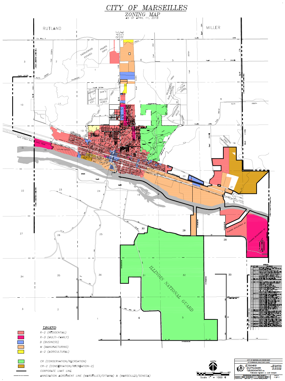 Marseilles Zoning Map - Marseilles, Illinois